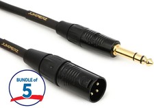 JUMPERZ JGTRSXM-1 Gold Cable - 1 foot 5-Pack 