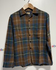 Vintage McGregor Plaid Loop Collar Shirt Size Men s Medium USA Made Washable