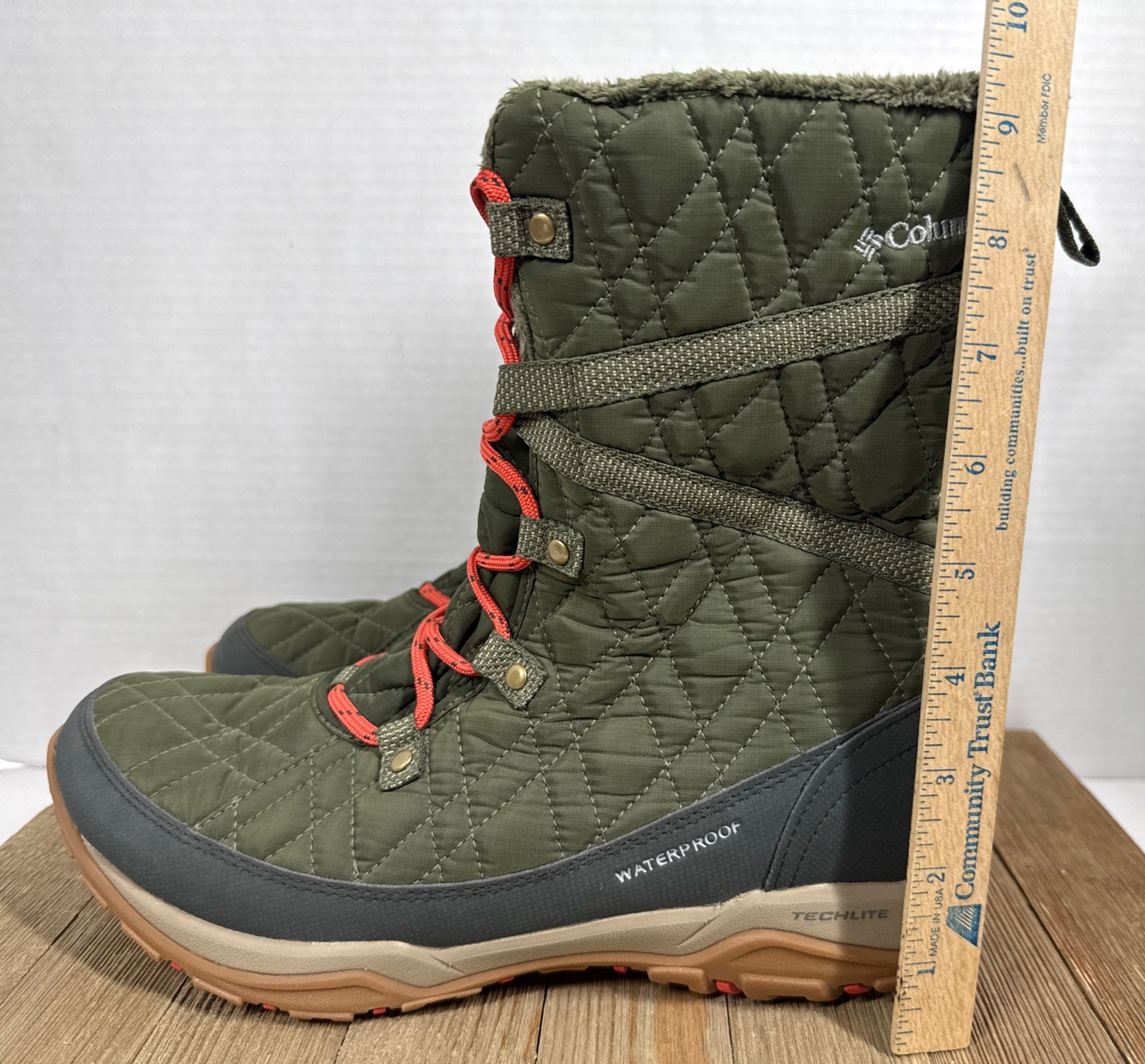 Columbia Womens Waterproof Techlite Winter Boots Size 9.5 Green Snow Boots Warm! thumbnail 15