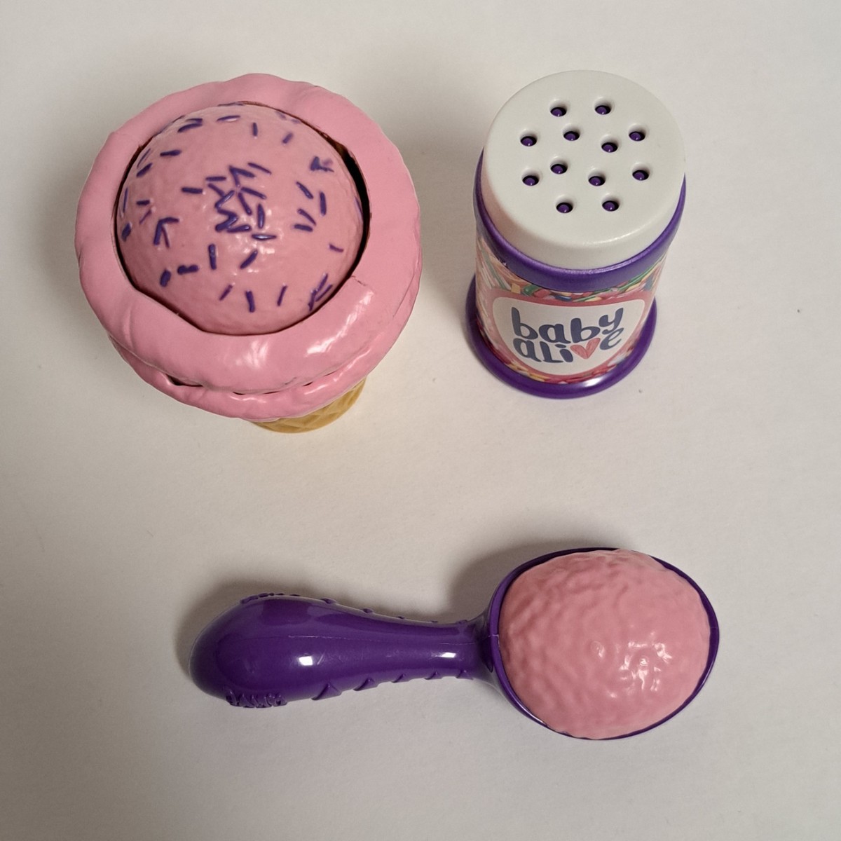 Baby Alive Doll Magical Scoops Ice Cream Cone Spoon Sprinkles