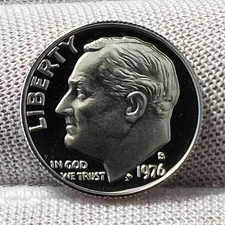 1976-S Roosevelt Dime Deep Cameo Proof receive coin pictured see description5395
