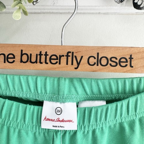 hanna andersson Girls Green Cotton Elastic Waist Pants - Picture 3 of 4