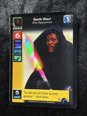 1999 Darth Maul, Sith Apprentice CCG Rare Foil Decipher