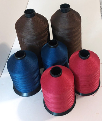 2 Spools National Thread Brown 306 42313 XX Nylon 2lb ks soft Trco- 2 navy, 2red