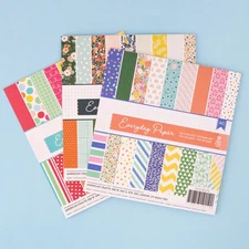 American Crafts Single-Sided Paper Pad 6"X6" 18 Sheets-Assortment 2 - 3 Pack