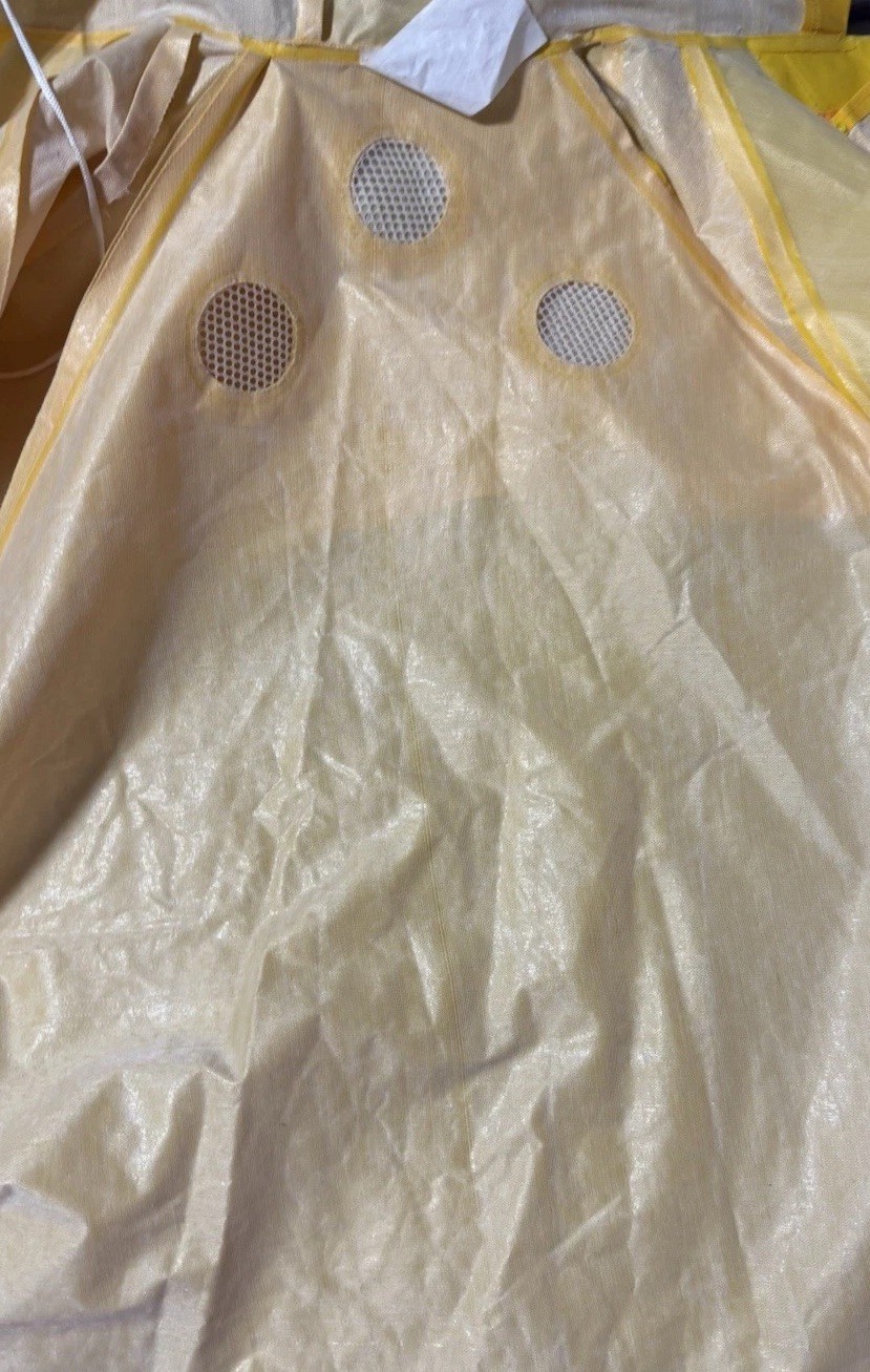 Weather-Rite Rain Coat Jacket Men XL Yellow & Academy Broadway Bibs Sz Large