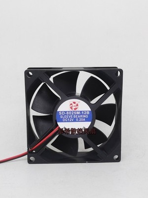 1 PCS S-X Fan SD-8025M-12B DC12V 0.20A 8CM 2 wire   bearing cooling fan *vy