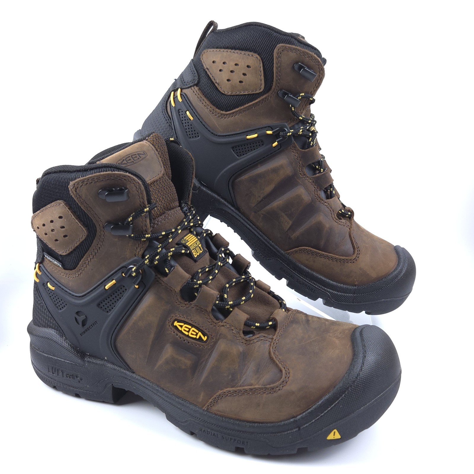 Keen Utility Dover 6 Inch Waterproof Womens Work Boot Size 9.5 M Dark Earth Black