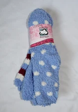 World's Softest Sock Women's Cozy Cloud Crew Fuzzy Socks Blue 3 Pack - One Size 