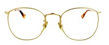 New Vintage 1990s GIORGIO ARMANI GA 130 703 50mm Gold Square Eyeglasses Italy