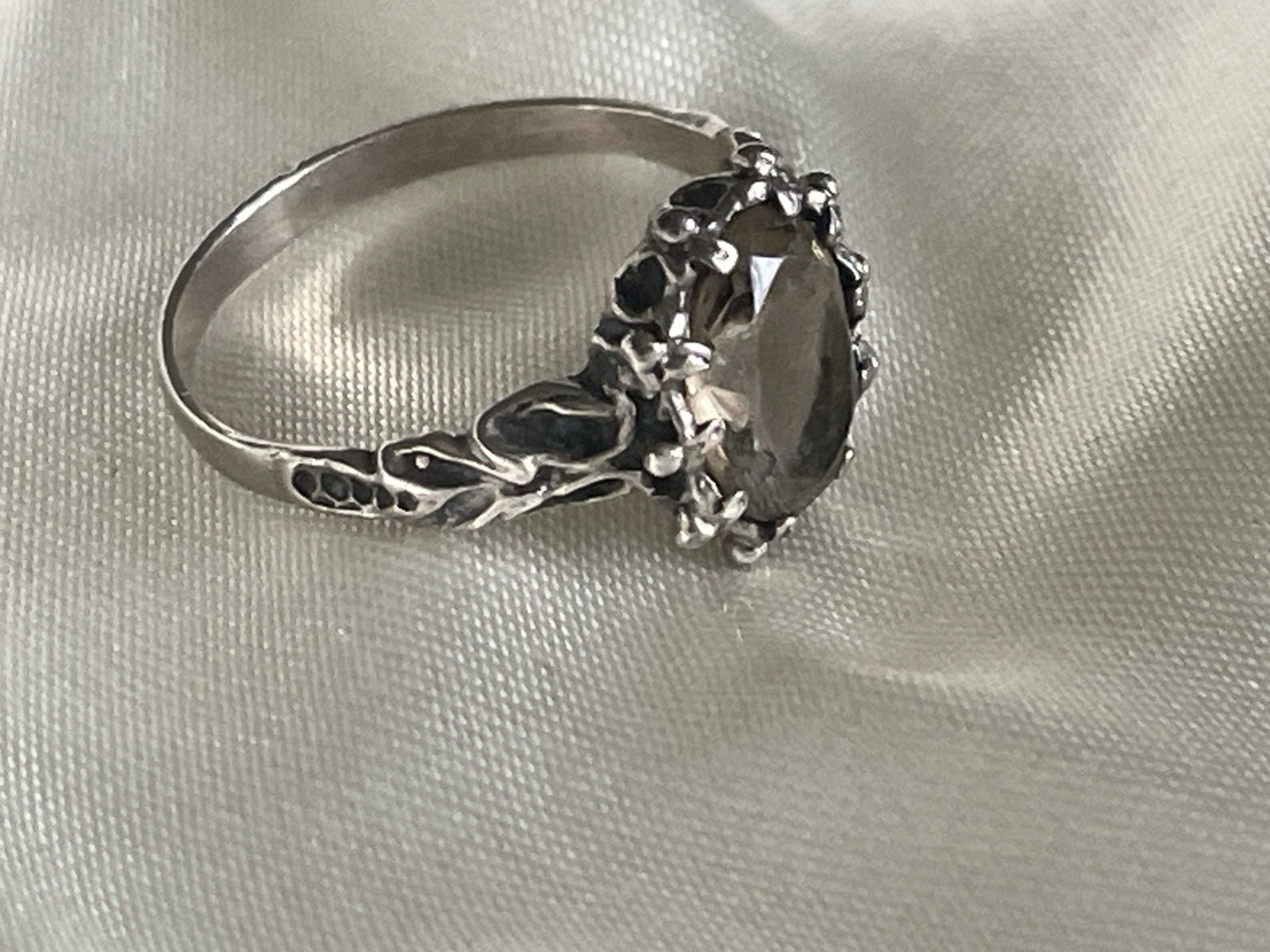 Edwardian Bernard Instone? Solid Silver Ring Sz L… - image 11