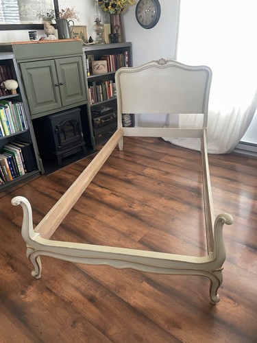 1953 Drexel Touraine Twin Bed Head & Foot Board w Rails French Prov. PU or Ship