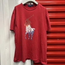 Polo Ralph Lauren Graphic T-shirt Amerian Flag Horse Men's