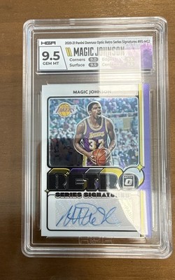 2020-21 Panini Donruss Optic - Retro Series Signatures Magic Johnson #RS-MGJ /99
