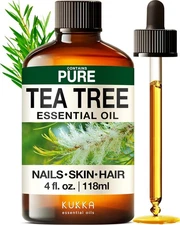 100% Pure & Natural Tea Tree Oil for Skin, Hair, Toenails, Aromatherapy, & Soap