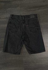 Levi's Men's Black Denim Jean Shorts 33 Regular Fit 5-Pocket Dark Wash