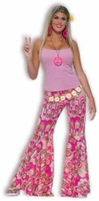 Flower Power Bell Bottom Pants 60's Hippie Halloween Adult Costume Accessory