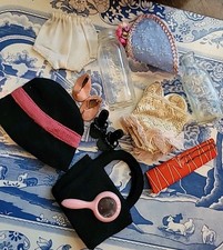 Doll Clothes Accessories Vintage 1950s Corset Hats Purses Etc. Small 11 Pieces