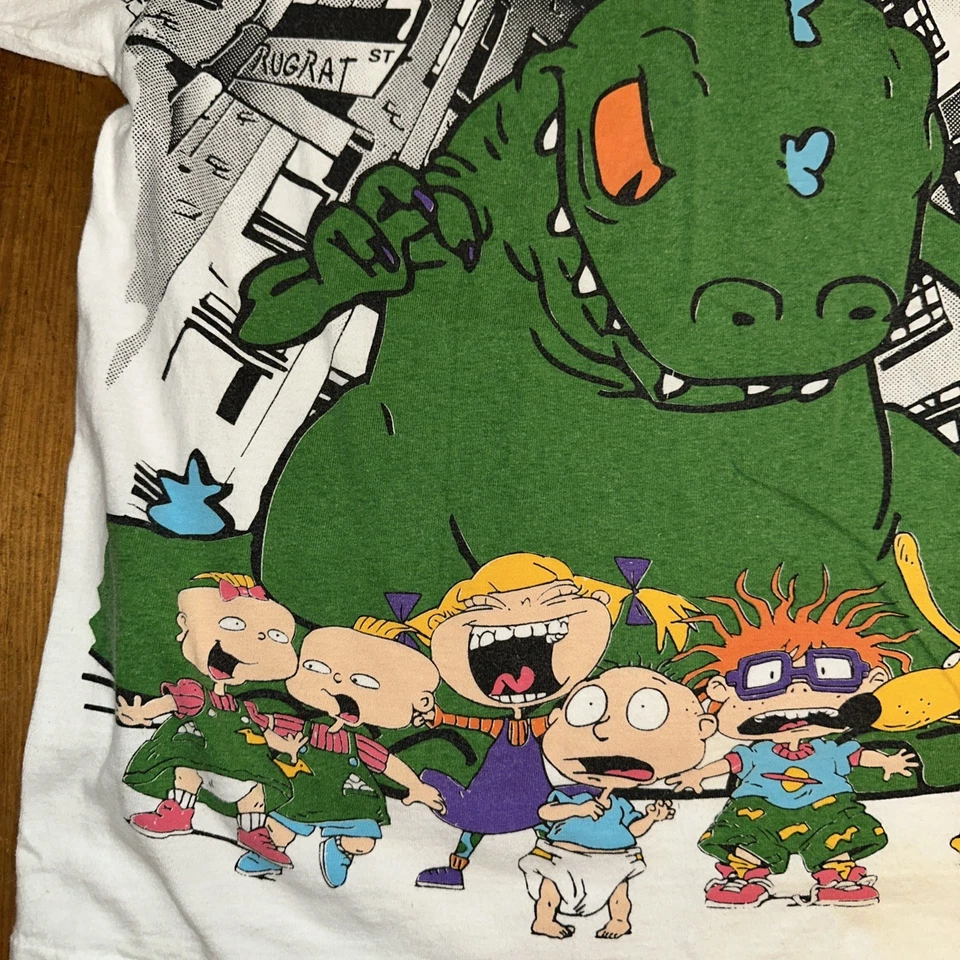 Camiseta Rugrats Juvenil Talla L 10/12 Tommy Chucky Reptar Nickelodeon De Colección 1997 Foto 2 de 4