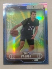Franz Wagner #93 2024-25 Topps Chrome Blue Basketball Refractor