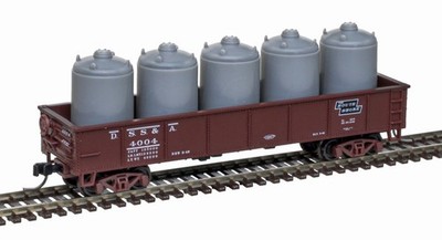 Atlas N Scale ~ 42' Gondola Cement Container Load ~Duluth South Shore & Atlantic