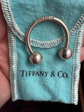 Tiffany & Co. 925 Sterling Silver Horse Shoe Keyring Women Solid Silver 2001