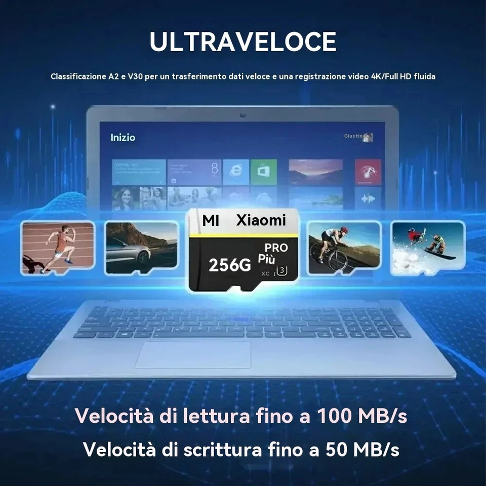 Micro SD 2TB Xiaomi Scheda di Memoria Alta Velocità + Adattatore SD - Immagine 2 di 4