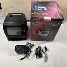 Vintage Spectra 5 Portable Black White TV does not have AM/FM Radio