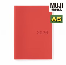 Muji 2026 Monthly Weekly Planner Red 2025.12-2027.1 A5 Japan