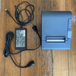 EPSON TM T88V M244A USB/ETHERNET Thermal Receipt Printer & Power Supply