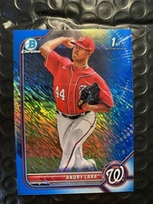 2022 Bowman 1st Blue Shimmer Refractor #’d /150 Andry Lara #BCP-70