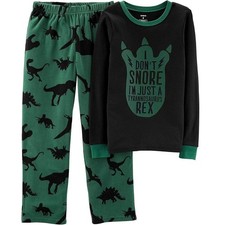 Boys Carter's "I Don't Snore I'm Just A T-Rex" Dinosaur Pajamas Set Size 5 NWT