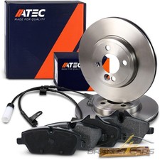 ATEC 2x BREMSSCHEIBE+SATZ BREMSBELÄGE BREMSKLÖTZE+VWK VO FÜR MINI R55 R56 R57