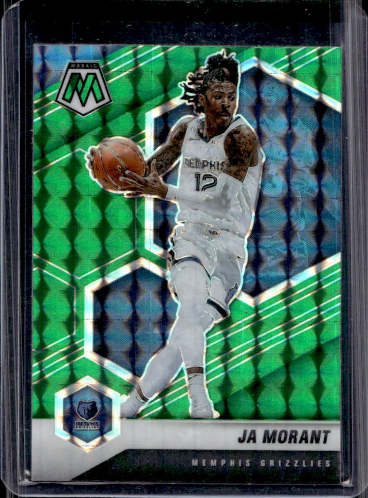 2020-21 Panini Mosaic Ja Morant Mosaic Green #40 Grizzlies