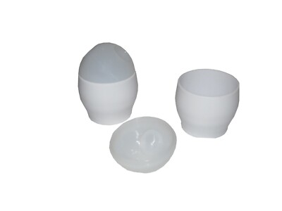 2 x MIKROWELLE EIERKOCHER BECHER Küche pochierte gekochte Eier