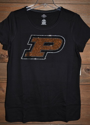 Camicia Purdue Boilermakers strass Bling XS S M L XL XXL 1X 2X 3X 4X 5X P - Foto 10 di 11
