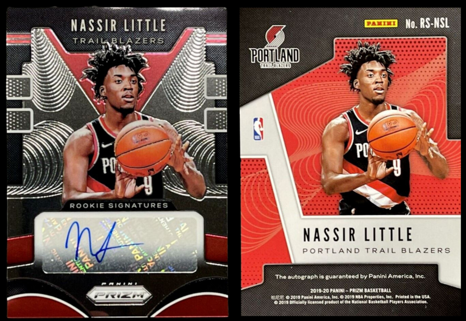 2019-20 PANINI PRIZM NASSIR LITTLE ROOKIE SIGNATURE AUTO