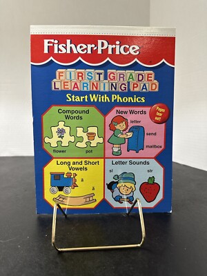 Fisher-Price First Grade Learning Pad Start with Phonics Vintage 1997 UNUSED NOS