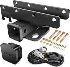 Nilight - JK-61A 2" Inch Rear Bumper Tow Trailer Hitch Receiver Kit, Compatible 