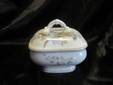 Vintage AUSTRIAN Dish With Lid Flowers 