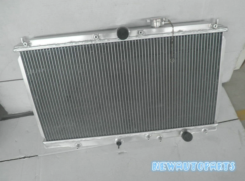 Radiador de aluminio + ventiladores para Honda Prelude 1997-2001 Accord 1994-1997 2,2 4 cilindros MT Foto 2 de 4