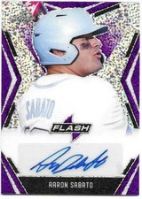 2020 Leaf Flash Baseball AARON SABATO #PA-AS1 Portrait Purple Autograph 29/35