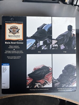 Harley Davidson 2 up Rain Seat Cover With Storage Pouch 51637-97