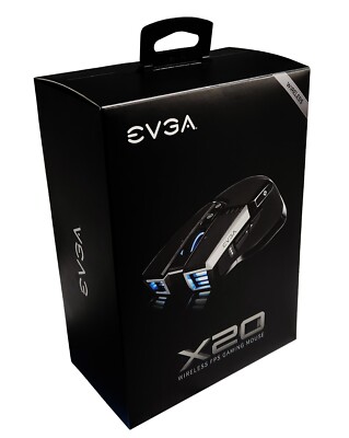 EVGA X20 WIRELESS FPS 10 BUTTON 16000 DPI GAMING MOUSE 903-T1-20GR-KR - GRAY