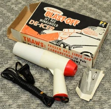 Vintage Auto OSROW Blast-Off Jet Age Space Windshield De-Icer WHITE NEW NOS
