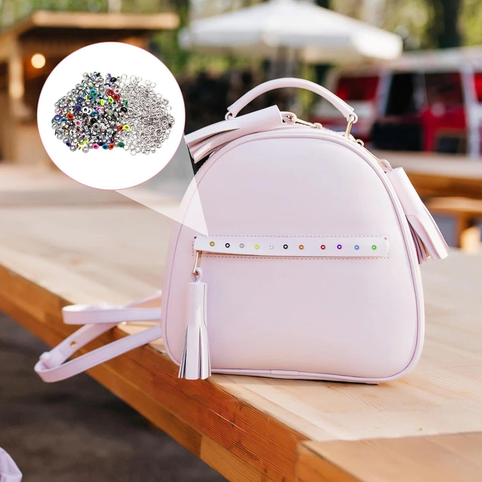 Juego de 210 ojales de metal de 3 mm de 1/8 pulgada para manualidades en papel, álbumes de recortes, tela Foto 4 de 4