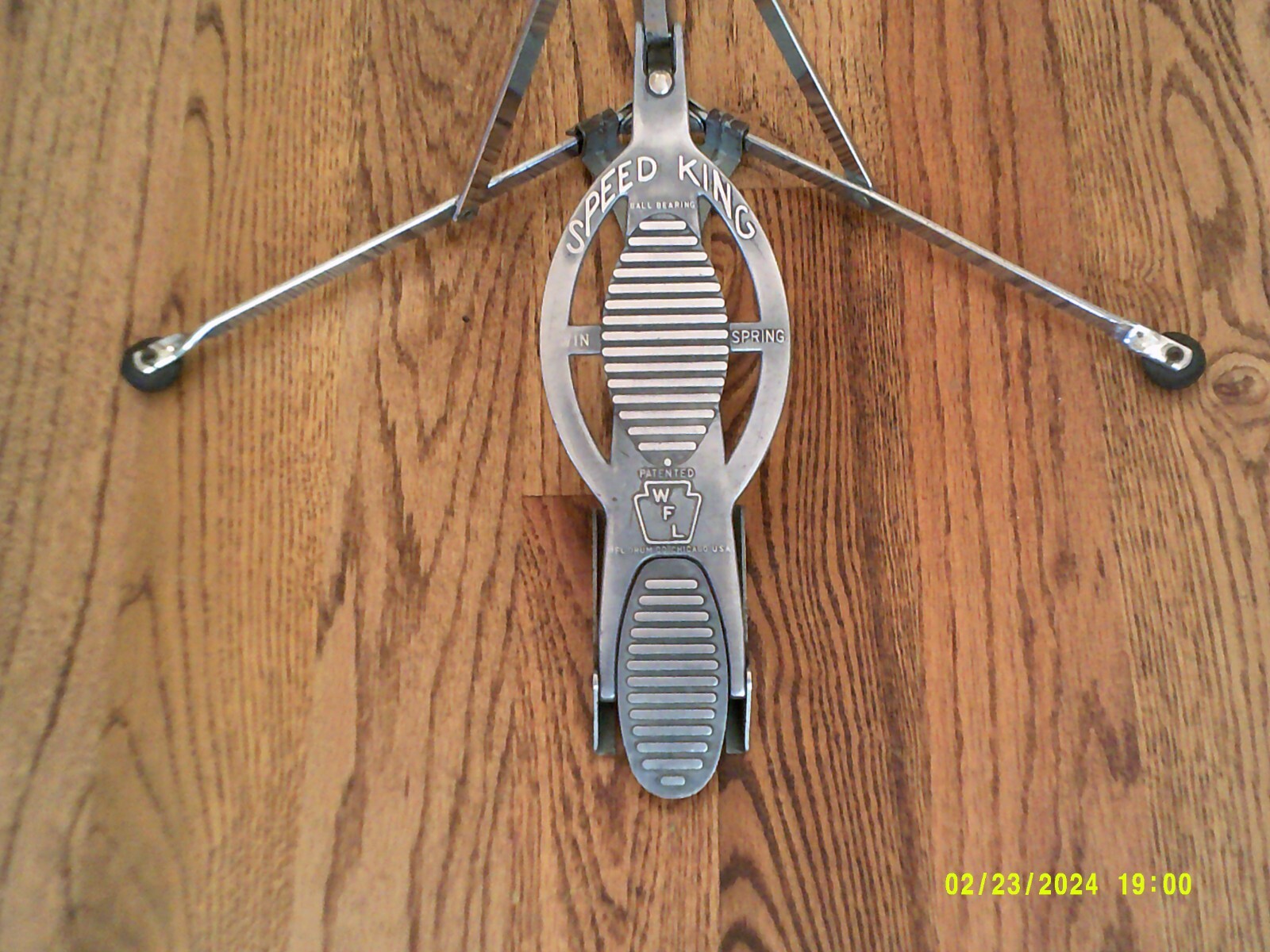 Vintage WFL Ludwig Speed King Hi Hat Stand, Early 1960s, Button Feet