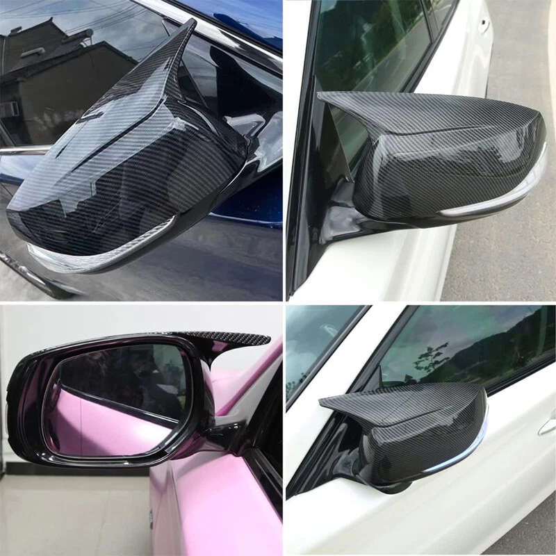FOR 2014-2021 INFINITI Q50 Q60 M STYLE CARBON BLACK REPLACEMENT MIRROR CAP COVER - Image 3 of 4
