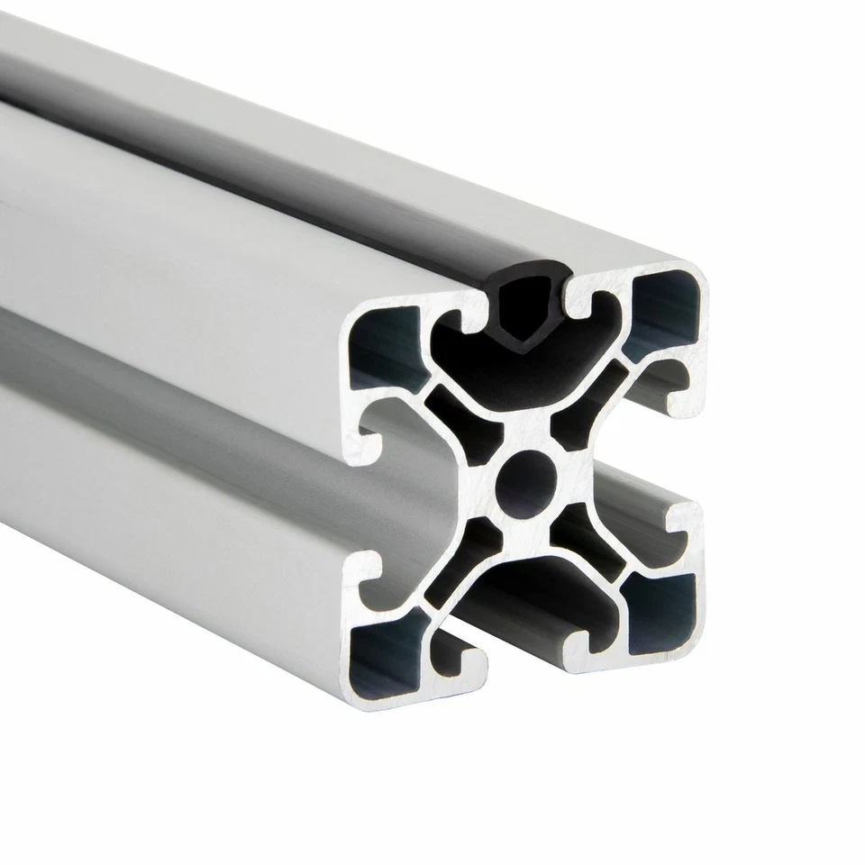 10 m elastico nero scanalatura 8 scanalatura a T profilo di copertura profilo in alluminio copertura protezione profilo - Immagine 4 di 4