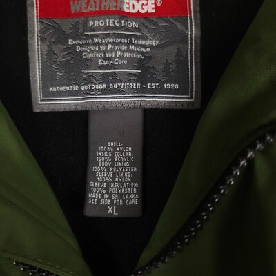 Eddie Bauer Weatheredge Veste Homme XL Fermeture Éclair Scotché